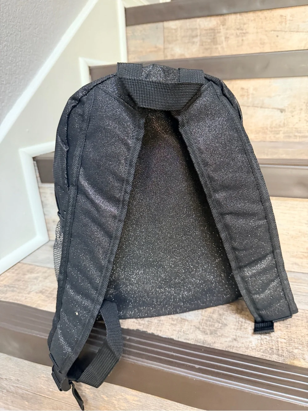 NWOT NGIL SMALL Black Glitter CHEER Backpack, Personalize with Harper